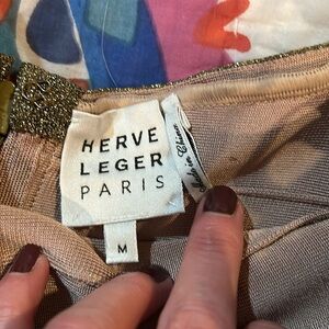 Herve Leger fringed dress